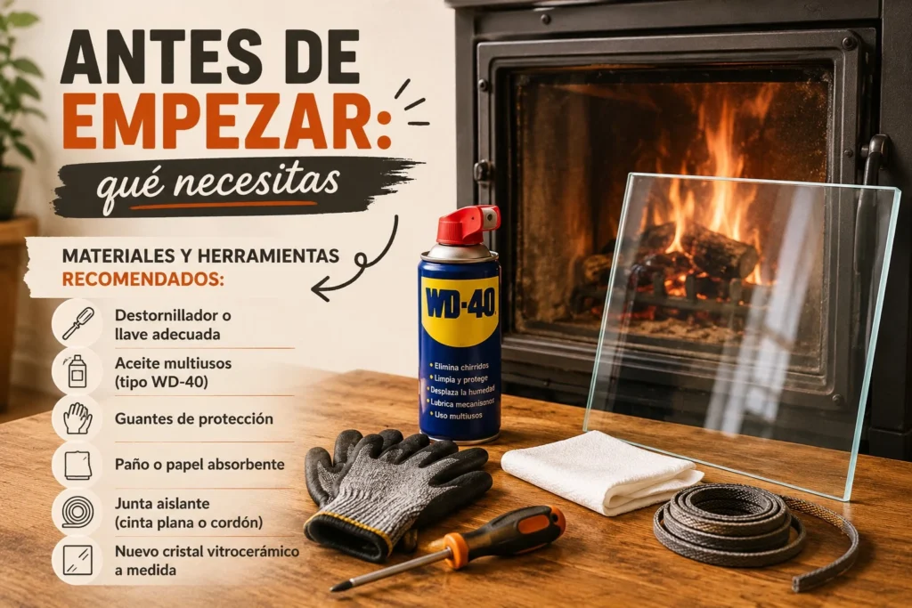 Cómo Cambiar el Cristal de una Chimenea Paso a Paso 1 como cambiar el cristal de una chimenea